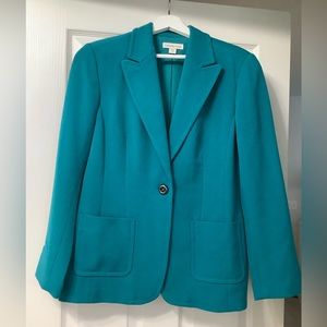 Women’s Suit Blazer, size 14. Coldwater Creek, Blue Teal color. New w/tags